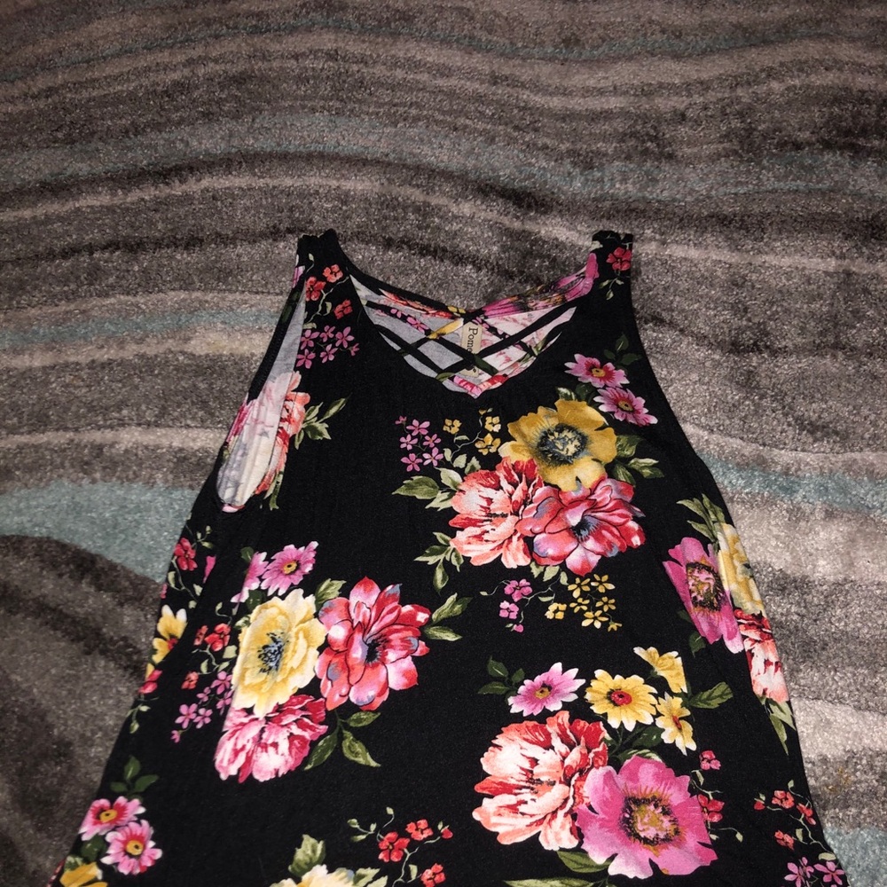 floral flowy tank top